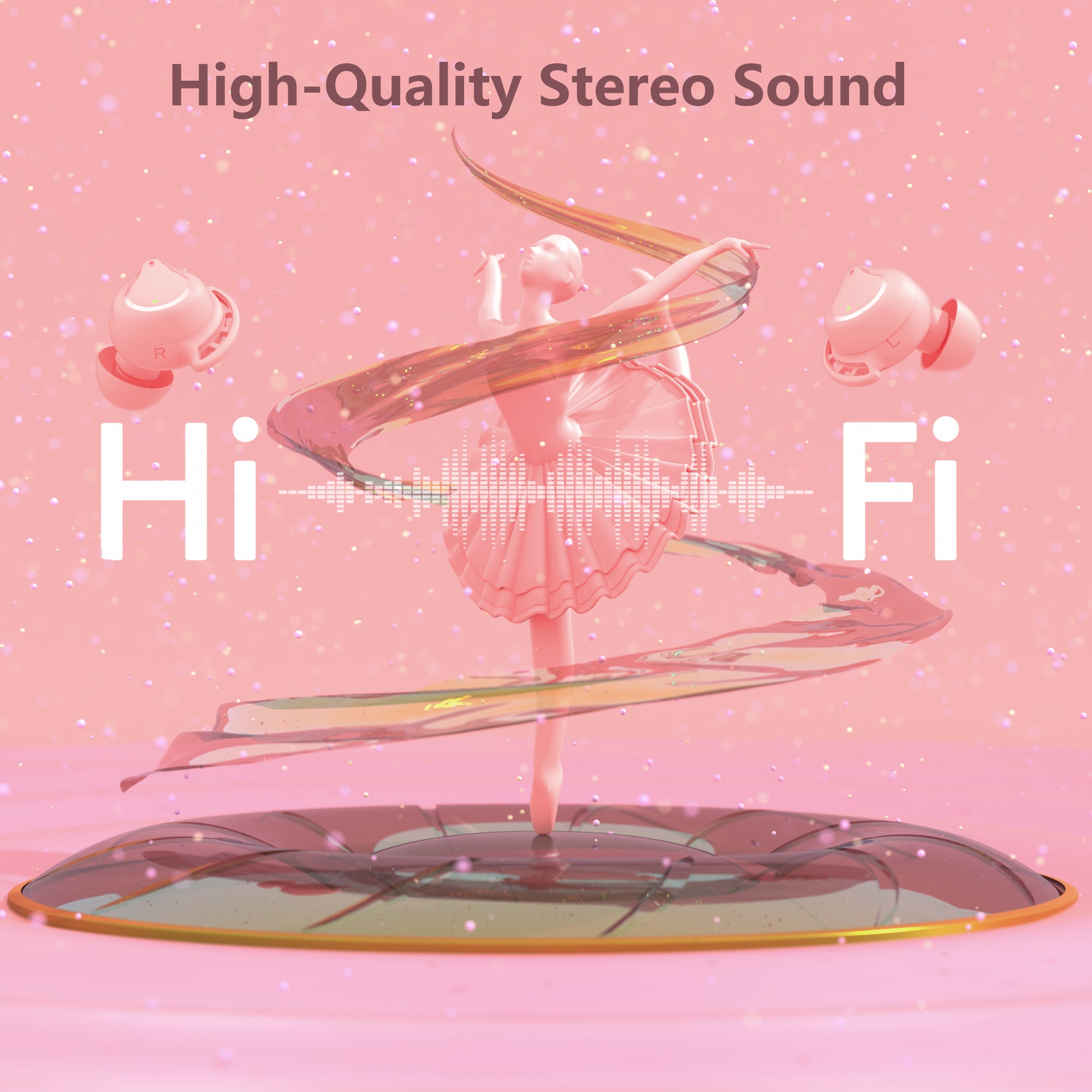 3377 Wireless Earbuds-Pink