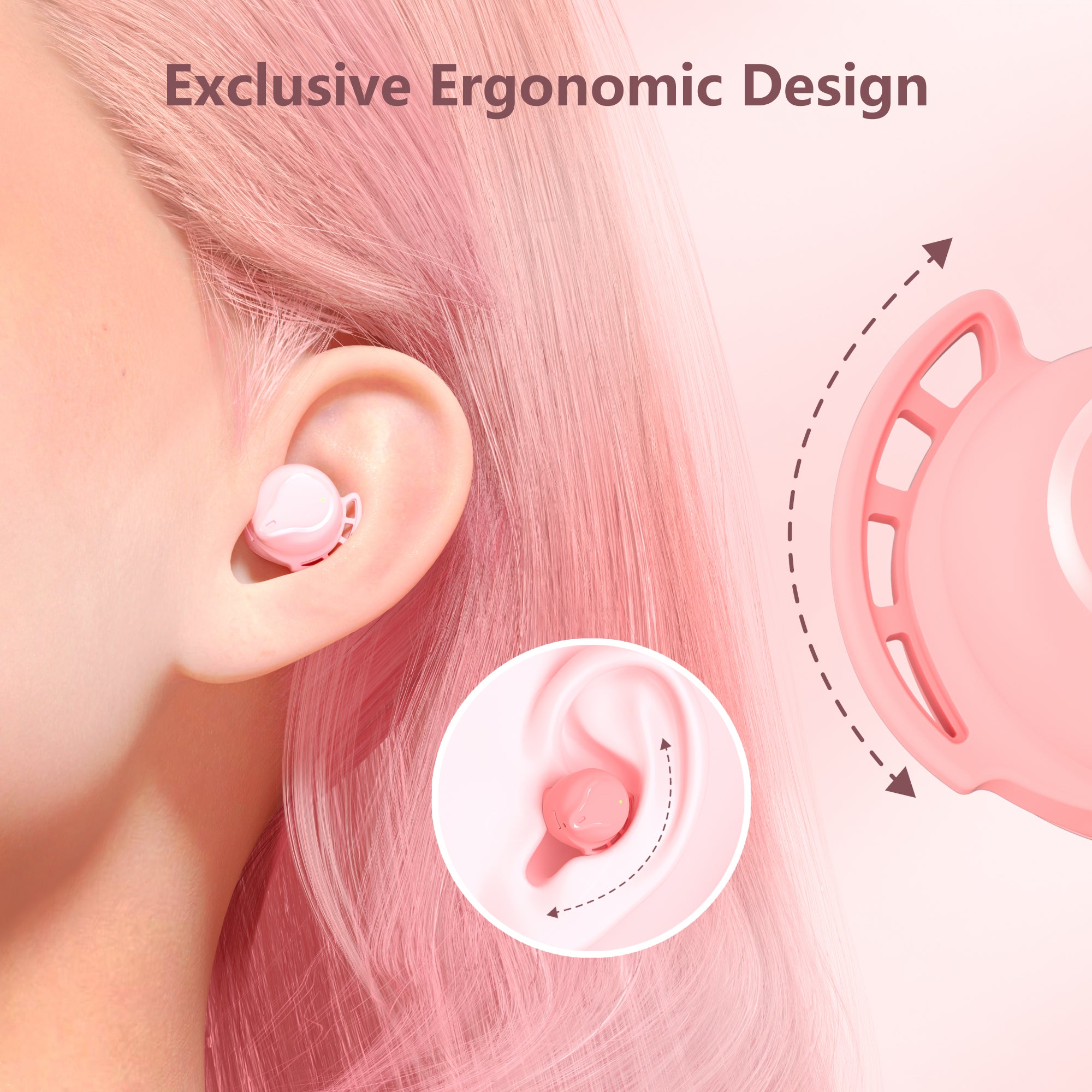 3377 Wireless Earbuds-Pink