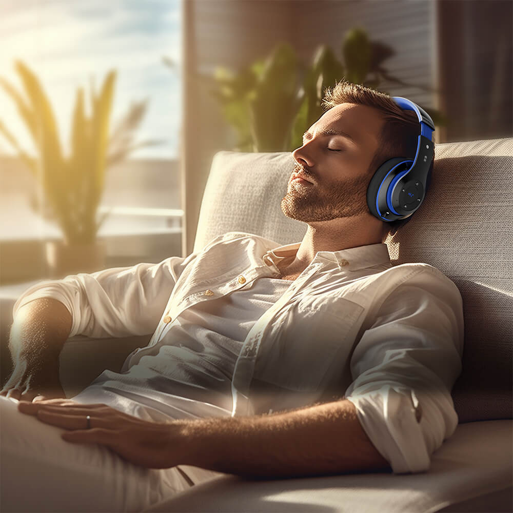 6S Bluetooth Headphones Black Blue