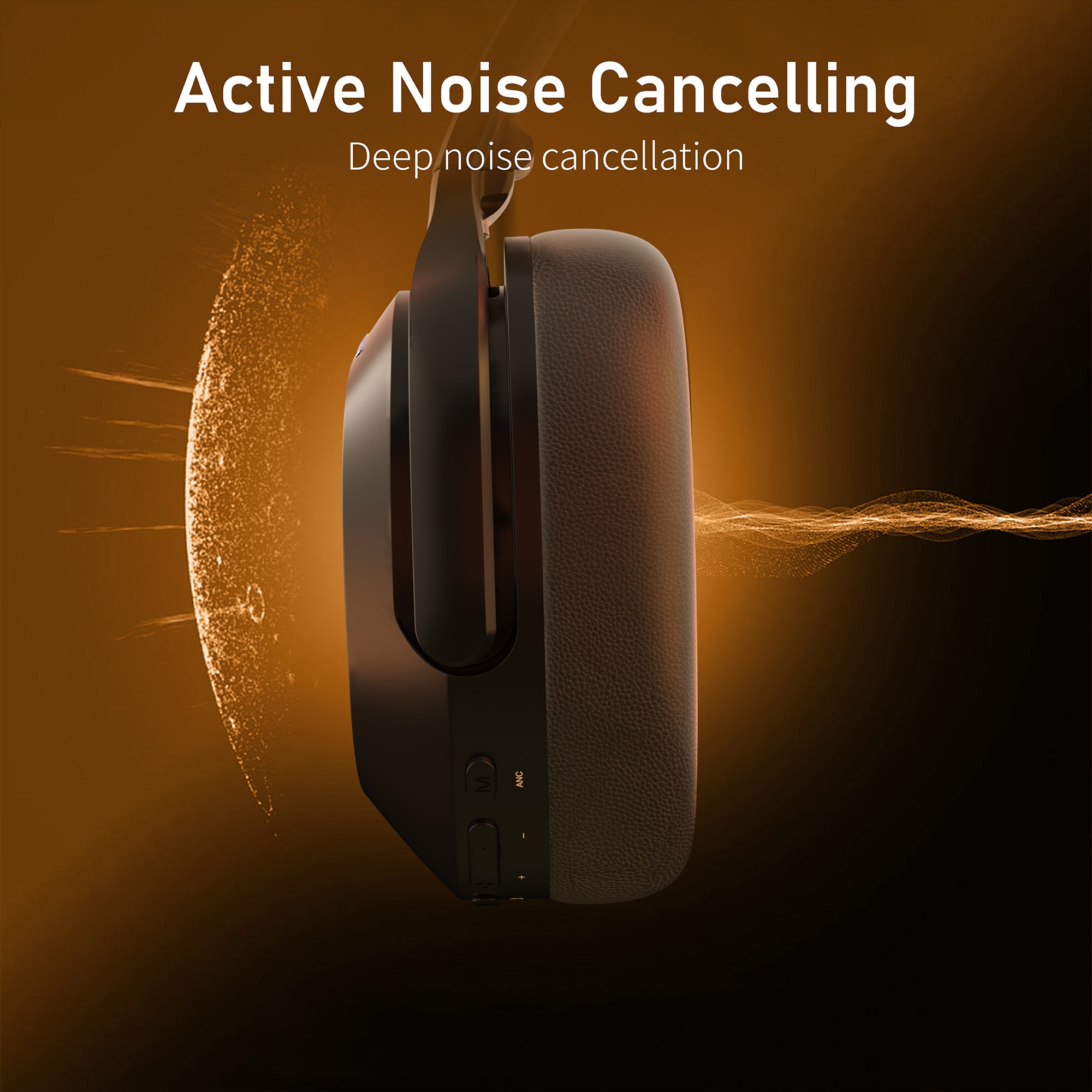 Active Noise Cancelling Headphones for Adults, 120H Playtime Over Ear Headphones Bluetooth Wireless with Mic, Foldable Bluetooth Headphones with Deep Bass, Fast Charging for Home Travel Office