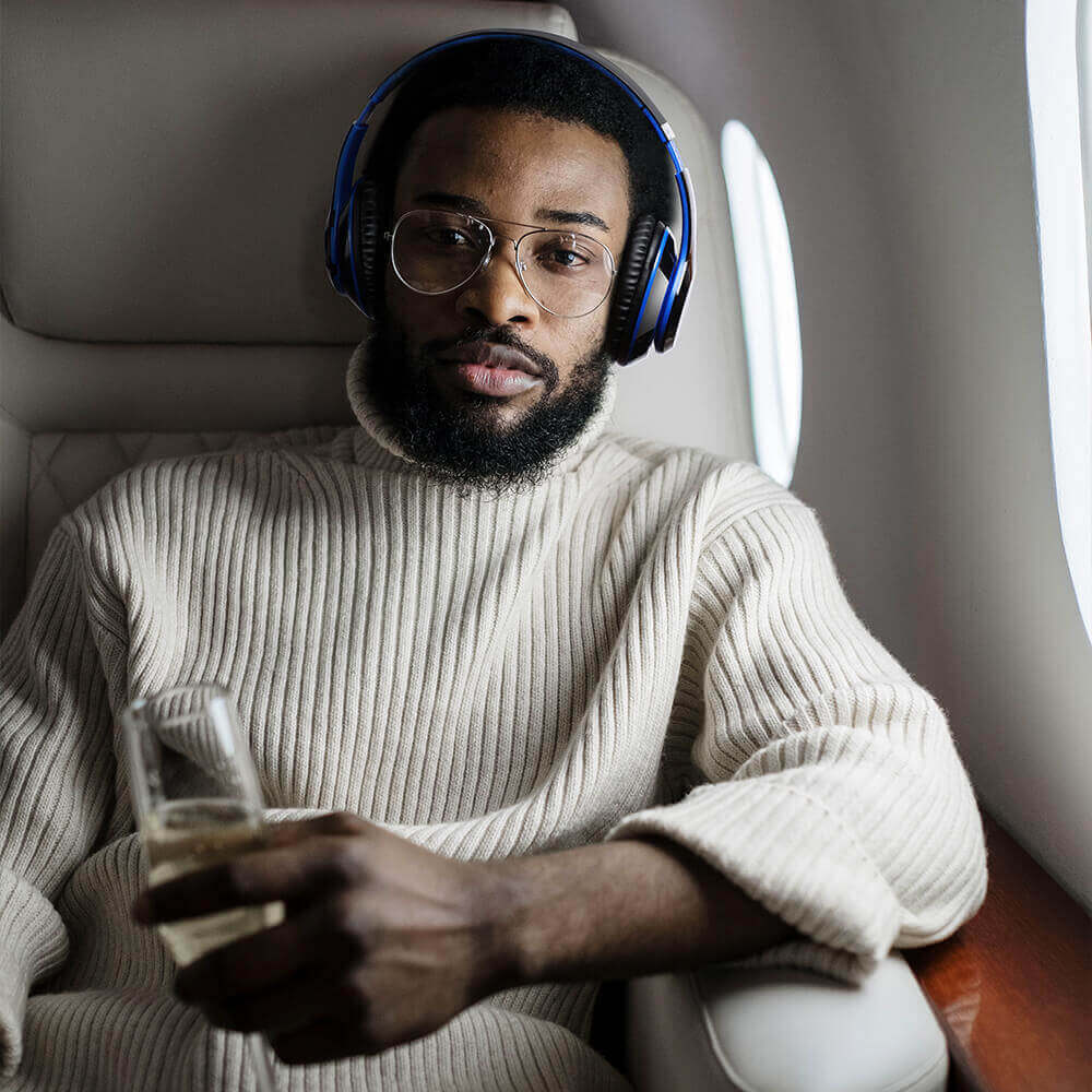 6S Bluetooth Headphones Black Blue