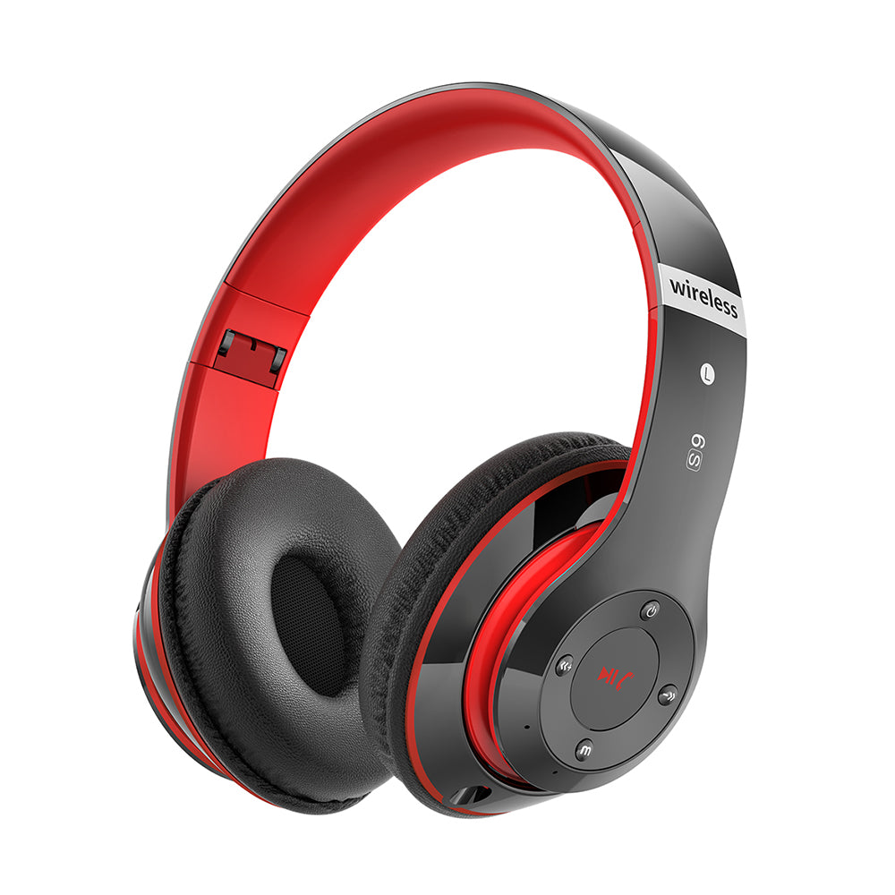 6S Bluetooth Headphones Black Red