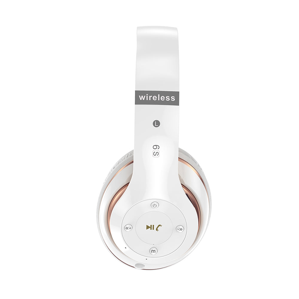 6S Bluetooth Headphones White Gold