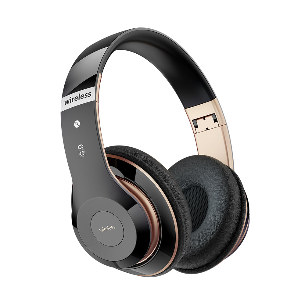 6S Bluetooth Headphones Black Gold