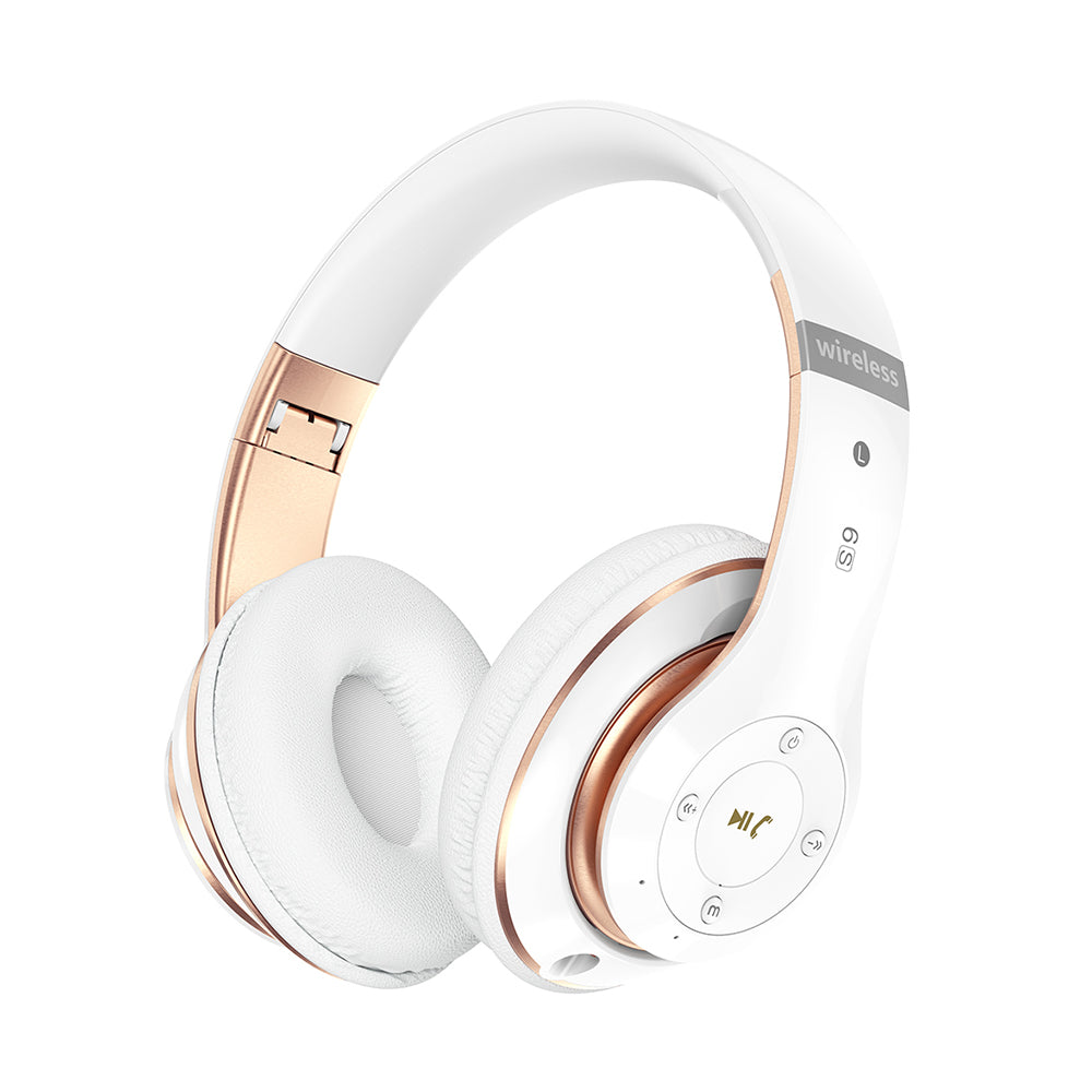 6S Bluetooth Headphones White Gold