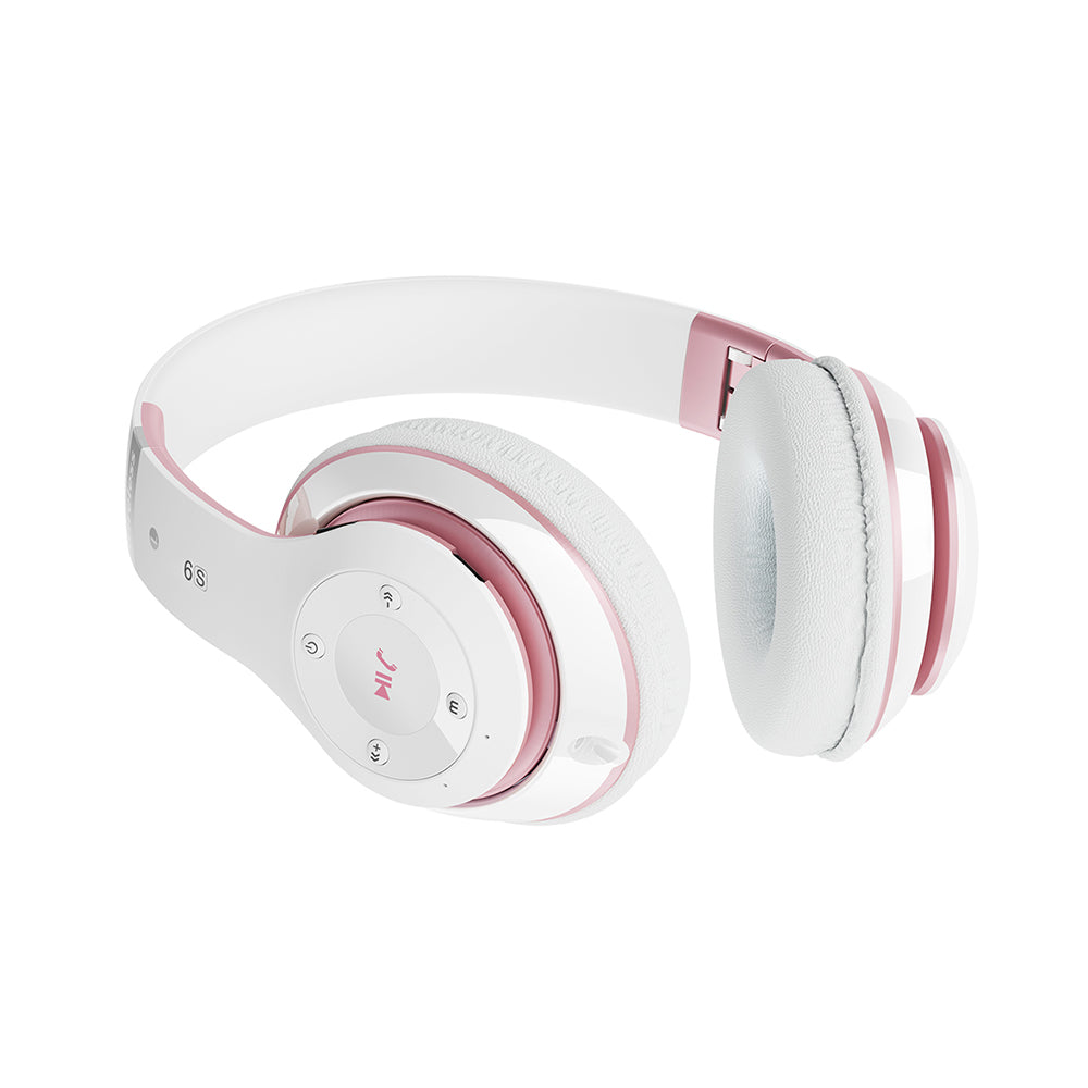 6S Bluetooth Headphones White Rose Gold