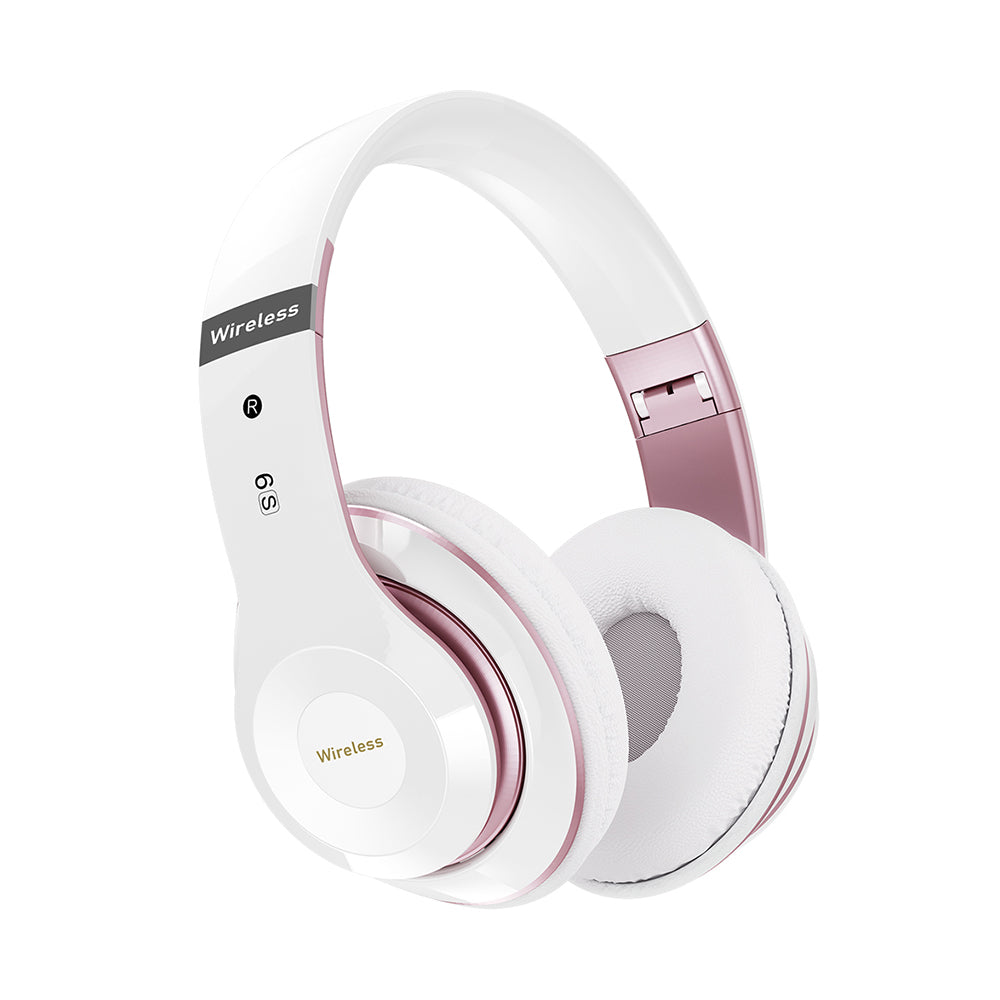 6S Bluetooth Headphones White Rose Gold