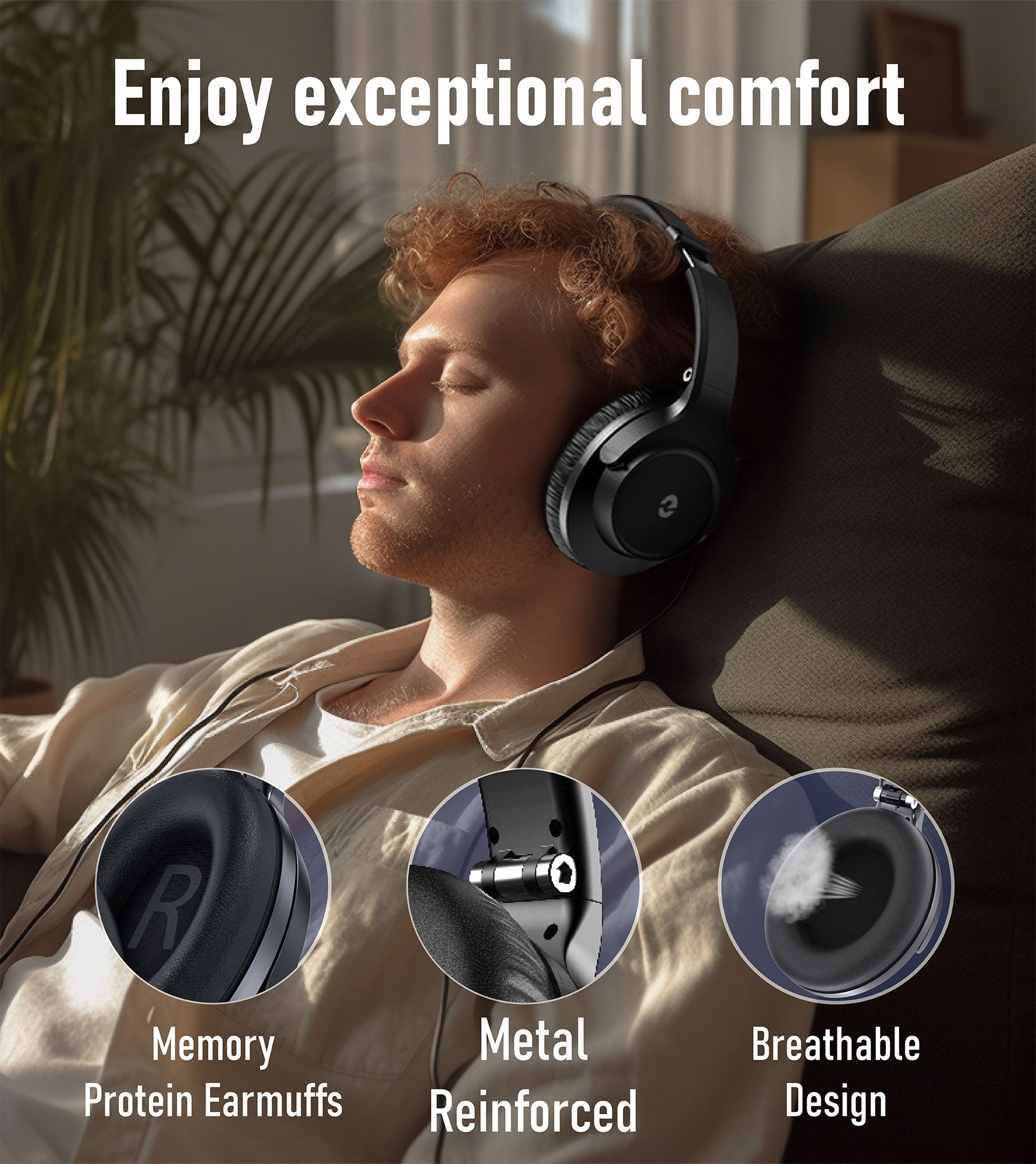 EMBT Bluetooth Headphones Black